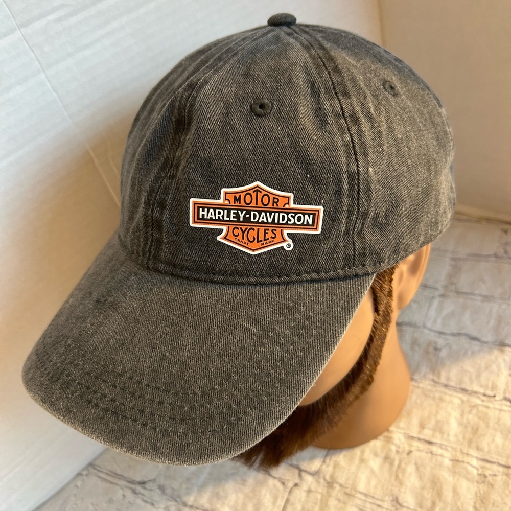 HARLEY-DAVIDSON MUSEUM (2021) MOTOR CYCLES FADED WASH ADJUSTABLE DENIM CAP O/S